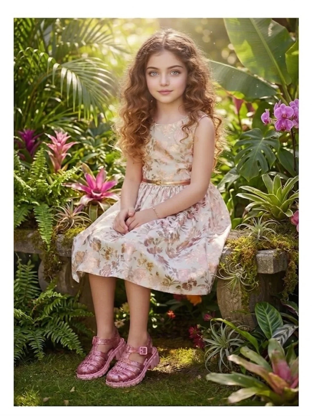 Mini Melissa Megan Platform Sandals for Kids, size Big Kid 3 (Brazil 32 - 33)